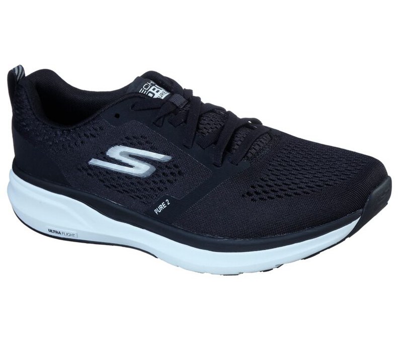 Skechers Herr Svarta/Vita Sneakers - Gorun Pure 2 - Sverige (LJOKD-7230)